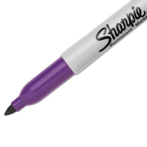 Image of Sharpie® 30008 Fine Tip Permanent Marker, Fine Bullet Tip, Purple, Dozen
