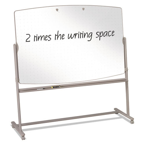 Image of Quartet® 3640TE Total Erase Reversible Mobile Presentation Easel, 72" x 48", White Surface, Neutral Beige Steel Frame