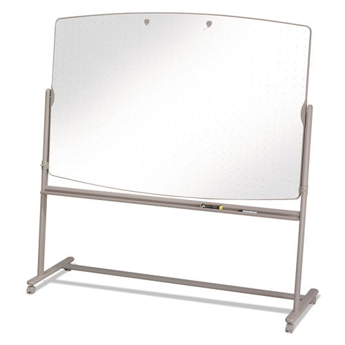 Image of Quartet® 3640TE Total Erase Reversible Mobile Presentation Easel, 72" x 48", White Surface, Neutral Beige Steel Frame