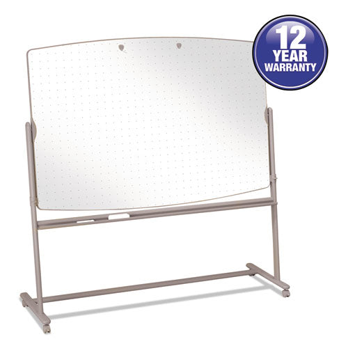 Image of Quartet® 3640TE Total Erase Reversible Mobile Presentation Easel, 72" x 48", White Surface, Neutral Beige Steel Frame