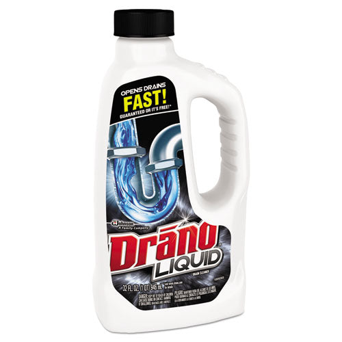 Image of Drano® 335712 Liquid Drain Cleaner, 32 Oz Safety Cap Bottle, 12/carton