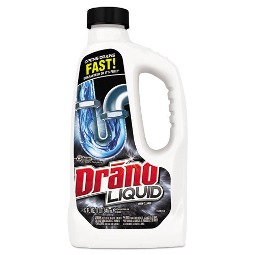 Image of Drano® 335712 Liquid Drain Cleaner, 32 Oz Safety Cap Bottle, 12/carton