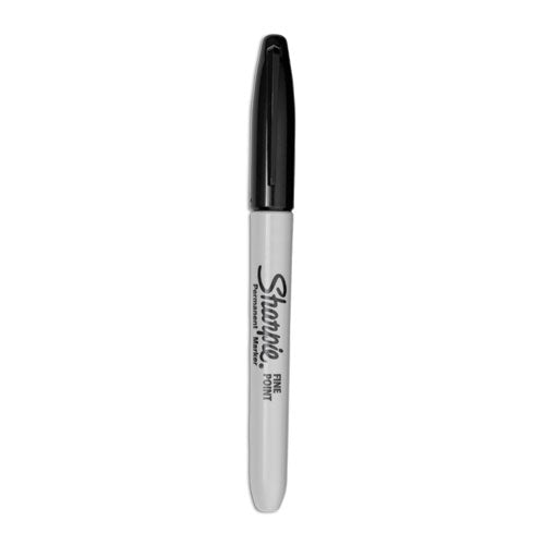 Image of Sharpie® 1812419 Fine Bullet Tip Permanent Marker, Black, Dozen