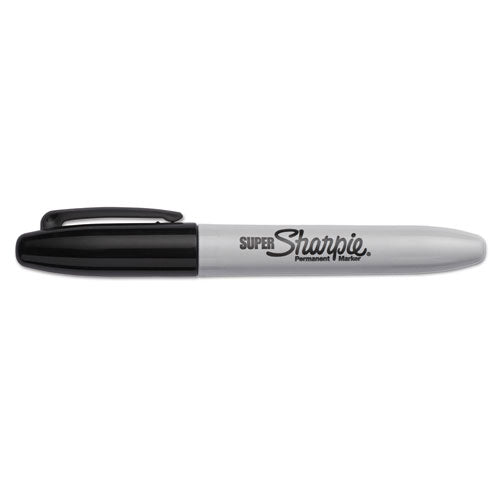 Image of Sharpie® 33666PP Super Permanent Marker, Fine Bullet Tip, Black, 6/pack