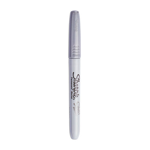 Image of Sharpie® 39109PP Metallic Fine Point Permanent Markers, Fine Bullet Tip, Metallic Silver, 4/pack