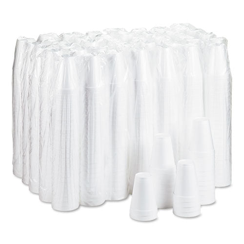 Image of Dart® 12J12 Foam Drink Cups, 12 oz, White, 25/Bag,  40 Bags/Carton