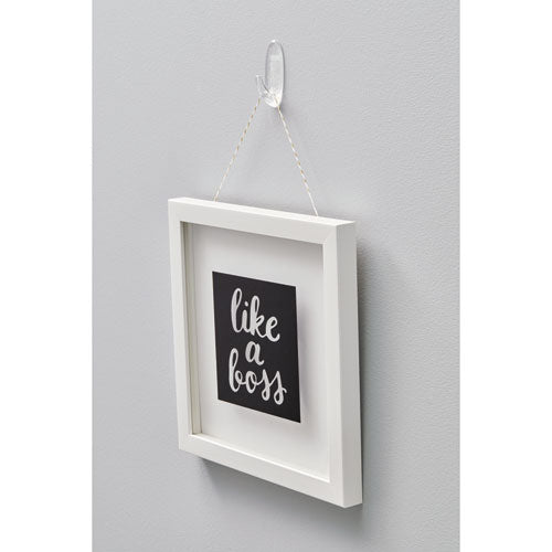Image of Command 17091CLR-ES Medium Clear Hooks, Plastic, Supports 2 lb, 2/Pack