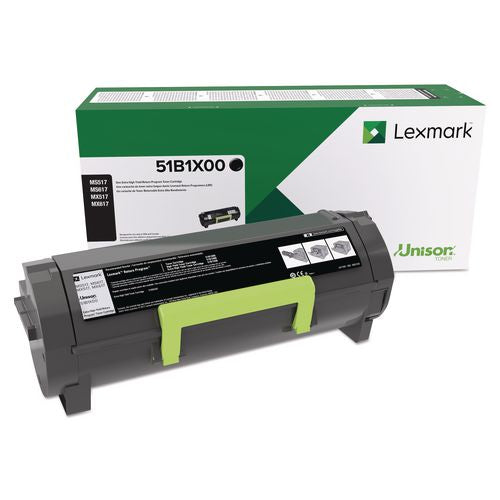 Image of Lexmark 51B1X00 51b1x00 Unison Extra High-Yield Toner, 20,000 Page-Yield, Black