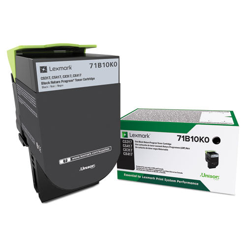 Image of Lexmark 71B10K0 71b10k0 Unison Toner, 3,000 Page-Yield, Black