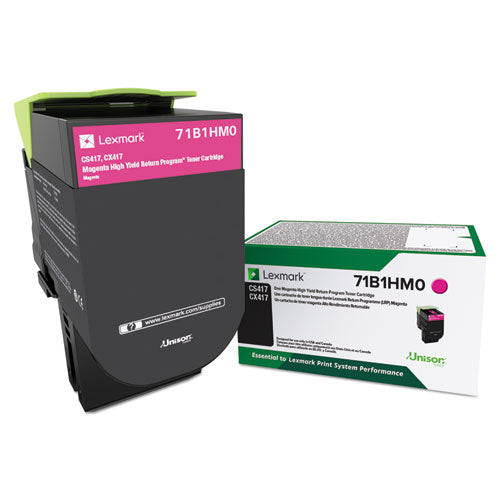 Image of Lexmark 71B1HM0 71b1hm0 Unison High-Yield Toner, 3,500 Page-Yield, Magenta
