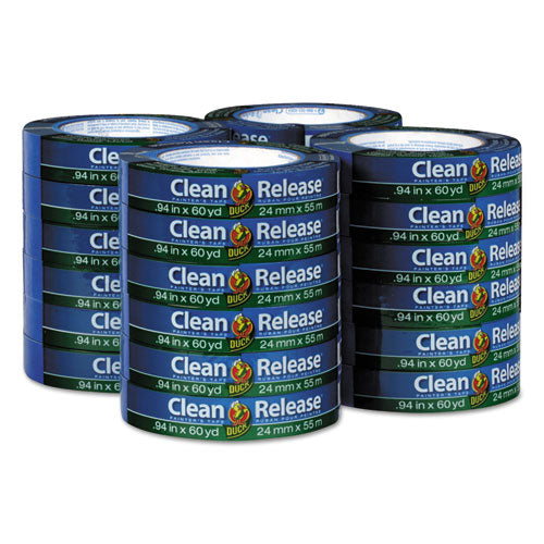 Image of Duck® 284371 Clean Release Painter's Tape, 3" Core, 0.94" X 60 Yds, Blue, 24/carton
