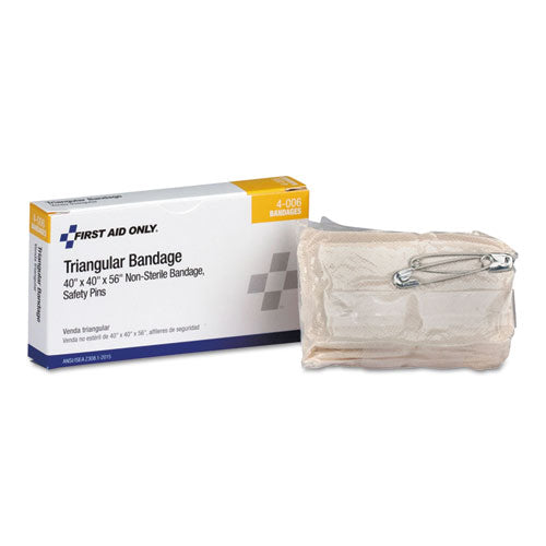 Image of First Aid Only 4-006/AN5071 24 Unit Ansi Class A+ Refill, 40" X 40" X 56" Muslin Triangular Bandage