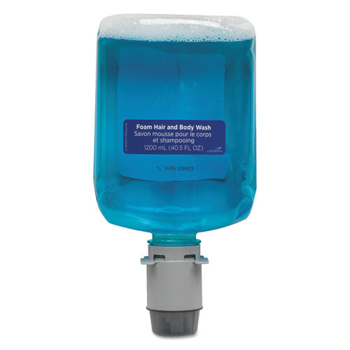 Image of Georgia Pacific® Professional 43024 Pacific Blue Ultra Foam Soap Manual Dispenser Refill, Hair and Body Wash, Unscented, 1,200 mL Bottle, 4/Carton