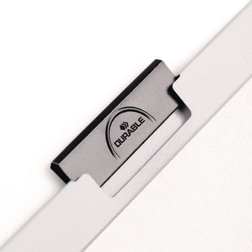 Image of Durable® DBL2214BK DuraClip Report Cover, Clip Fastener, 8.5 x 11, Holds 60 Sheets, Clear/Black, 25/Box