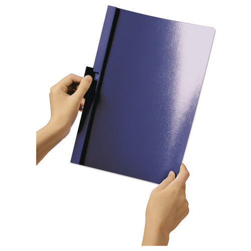 Image of Durable® DBL2214BK DuraClip Report Cover, Clip Fastener, 8.5 x 11, Holds 60 Sheets, Clear/Black, 25/Box