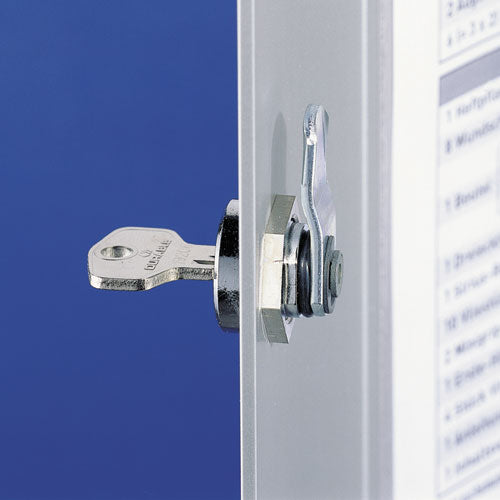 Image of Durable® 195223 Locking Key Cabinet, 36-Key, Brushed Aluminum, Silver, 11.75" x 4.63" x 11"