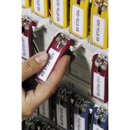 Image of Durable® 195223 Locking Key Cabinet, 36-Key, Brushed Aluminum, Silver, 11.75" x 4.63" x 11"