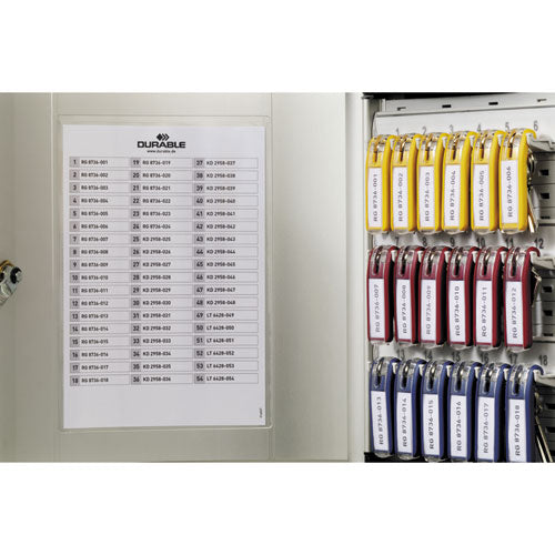 Image of Durable® 195223 Locking Key Cabinet, 36-Key, Brushed Aluminum, Silver, 11.75" x 4.63" x 11"