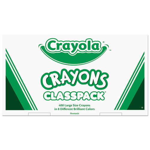 Image of Crayola® 528038 Classpack Crayons, Large Size, 0.44" x 4", 8 Assorted Colors, 400/Pack