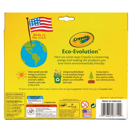 Image of Crayola® 587712 Non-Washable Marker, Broad Bullet Tip, Assorted Classic Colors, Dozen