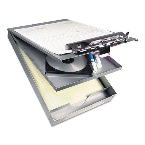 Image of Saunders 21017 Cruiser Mate Aluminum Storage Clipboard, 1.5" Clip Capacity, Holds 8.5 x 11 Sheets, Silver
