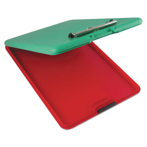 Image of Saunders 00580 SlimMate Show2Know Safety Organizer, 0.5" Clip Capacity, Holds 8.5 x 11 Sheets, Red/Green