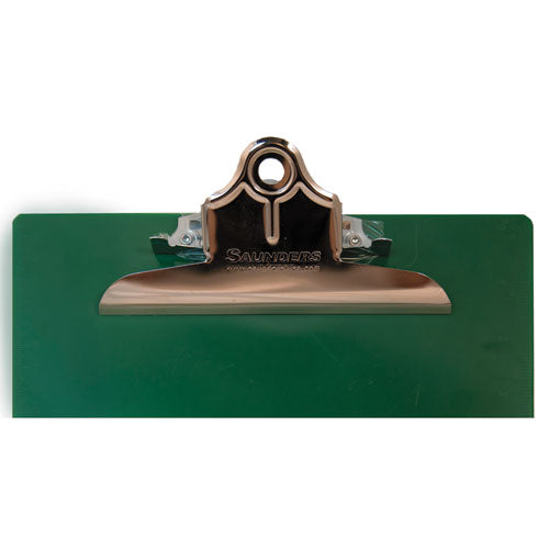 Image of Saunders 21604 Recycled Plastic Clipboard with Ruler Edge, 1" Clip Capacity, Holds 8.5 x 11 Sheets, Green