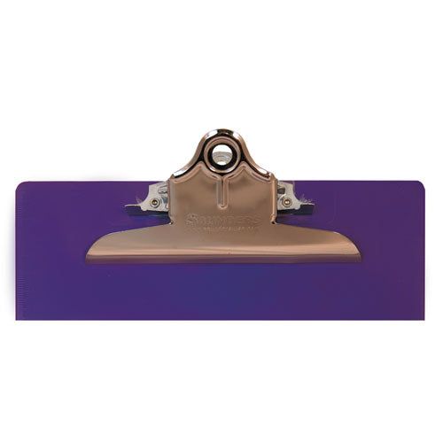 Image of Saunders 21606 Recycled Plastic Clipboard with Ruler Edge, 1" Clip Capacity, Holds 8.5 x 11 Sheets, Purple