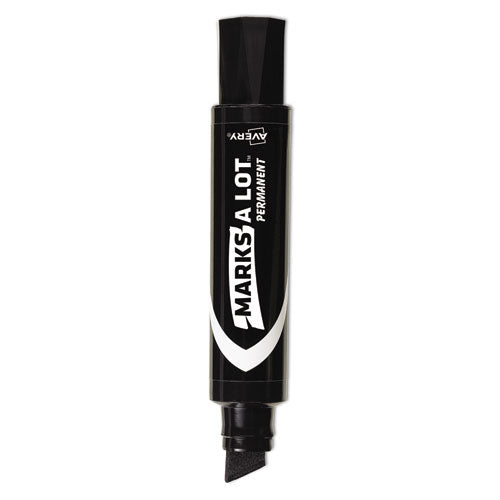 Image of Avery® 24148 Marks A Lot Extra-Large Desk-Style Permanent Marker, Extra-Broad Chisel Tip, Black (24148)