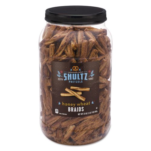 Image of Shultz 6270 Pretzels, Honey Wheat, 1.44 oz Tub