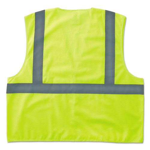 Image of ergodyne® 20977 GloWear 8205HL Type R Class 2 Super Econo Mesh Safety Vest, 2X-Large to 3X-Large, Lime