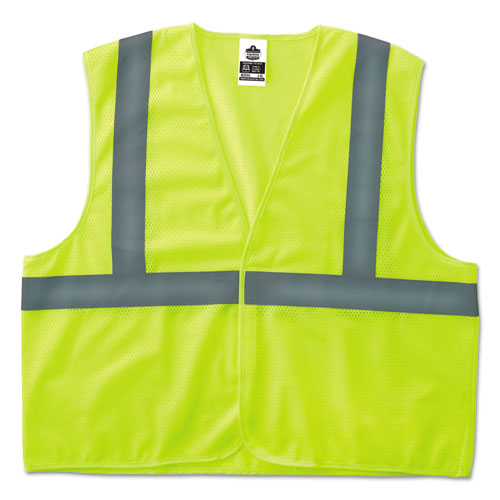 Image of ergodyne® 20975 GloWear 8205HL Type R Class 2 Super Econo Mesh Safety Vest, Large to X-Large, Lime