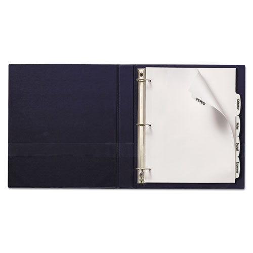 Image of Avery® 14434 Big Tab Printable White Label Tab Dividers, 5-Tab, 11 x 8.5, White, 20 Sets