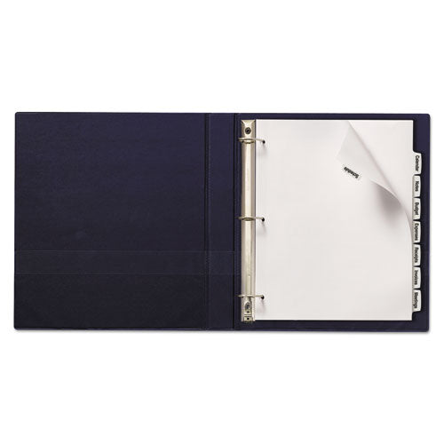 Image of Avery® 14435 Big Tab Printable White Label Tab Dividers, 8-Tab, 11 x 8.5, White, 20 Sets