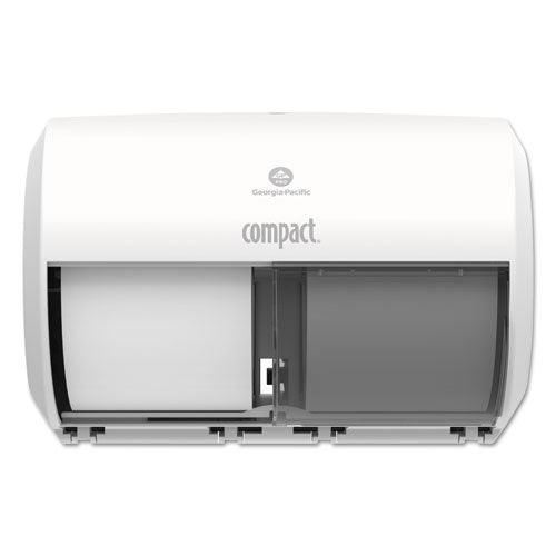 Image of Georgia PacificÂ® Professional Compact Coreless Side-By-Side 2-Roll Tissue Dispenser, 11.31 X 7.69 X 8, White