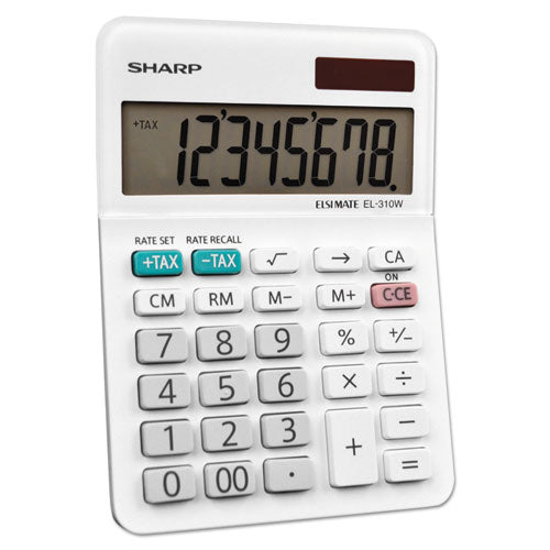 Image of Sharp® EL-310WB El-310wb Mini Desktop Calculator, 8-Digit Lcd