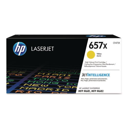 Image of HP CF472X HP 657x, (cf472x) High-Yield Yellow Original Laserjet Toner Cartridge