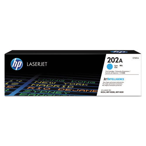 Image of HP CF501A HP 202a, (cf501a) Cyan Original Laserjet Toner Cartridge