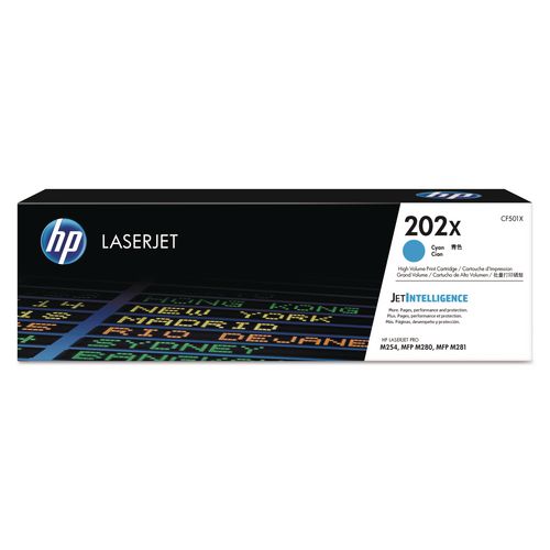 Image of HP CF501X HP 202x, (cf501x) High-Yield Cyan Original Laserjet Toner Cartridge