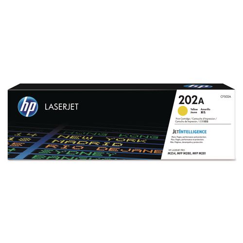 Image of HP CF502A HP 202a, (cf502a) Yellow Original Laserjet Toner Cartridge