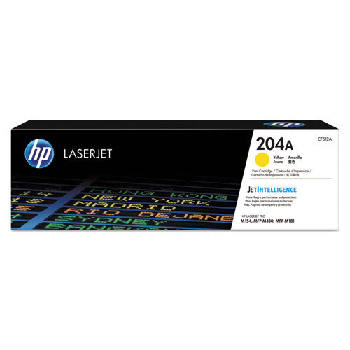 Image of HP CF512A HP 204a, (cf512a) Yellow Original Laserjet Toner Cartridge