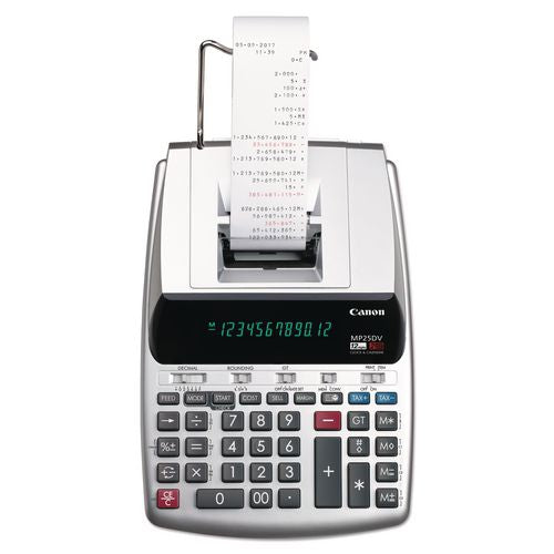 Image of Canon® 2202C001 Mp25dv 12-Digit Ribbon Printing Calculator, Black/red Print, 4.3 Lines/sec