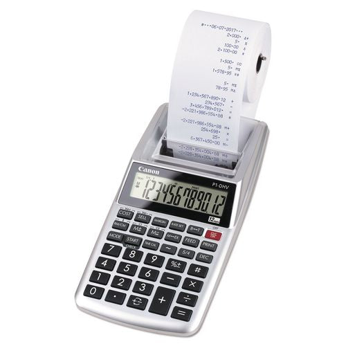 Image of Canon® 2203C001 P1-Dhv 12-Digit Palm Printing Calculator, Purple Print, 2 Lines/sec