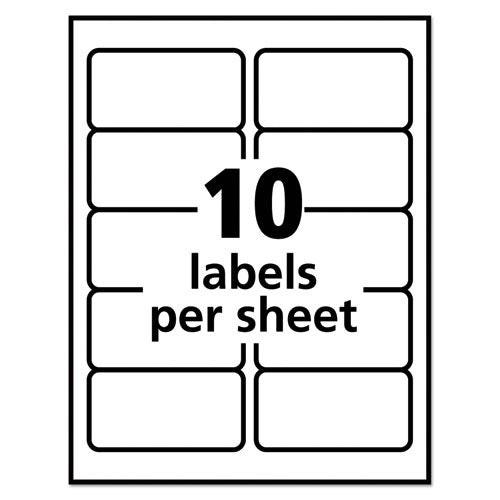 Image of Avery® 58163 Repositionable Address Labels W/sure Feed, Inkjet/laser, 2 X 4, White, 250/box