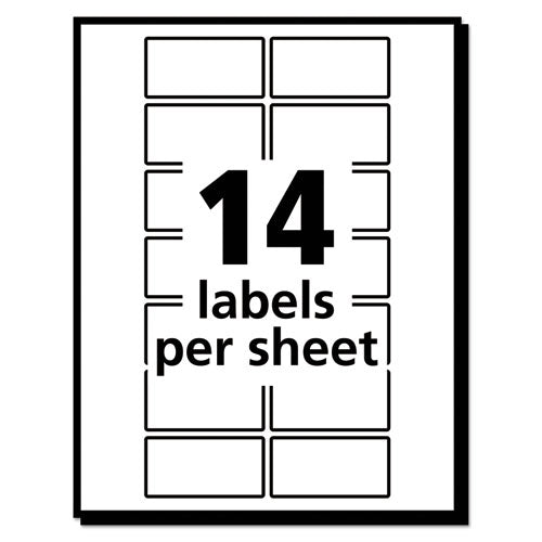 Image of Avery® 05430 Removable Multi-Use Labels, Inkjet/laser Printers, 0.75 X 1.5, White, 14/sheet, 36 Sheets/pack, (5430)
