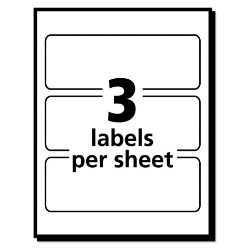 Image of Avery® 13943/5440 Removable Multi-Use Labels, Inkjet/laser Printers, 1.5 X 3, White, 3/sheet, 50 Sheets/pack, (5440)