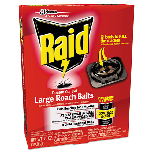 Image of Raid® 697330 Roach Baits, 0.7 oz Box, 6/Carton
