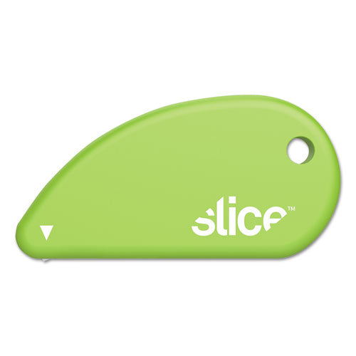 Image of slice® 00200 Safety Cutters, Fixed, Non Replaceable Micro Safety Blade, 0.1" Ceramic Blade, 2.4" Plastic Handle, Green