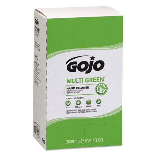 Image of GOJO® 7265-04 MULTI GREEN Hand Cleaner, Refill for PRO TDX Push Style Dispenser, Citrus Solvent with Natural Pumice, 2,000 mL, 4/Carton