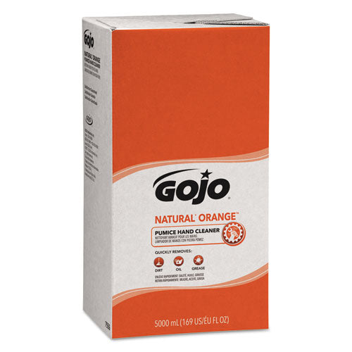 Image of GOJO® 7556-02 Natural Orange Pumice Hand Cleaner Refill, Citrus Scent, 5,000 Ml, 2/carton